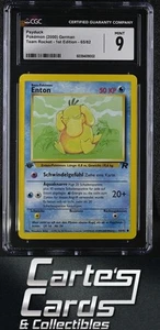 Psyduck Pokemon German 2000 Team Rocket - 1st Edition #65/82 Enton CGC 9 - Picture 1 of 2