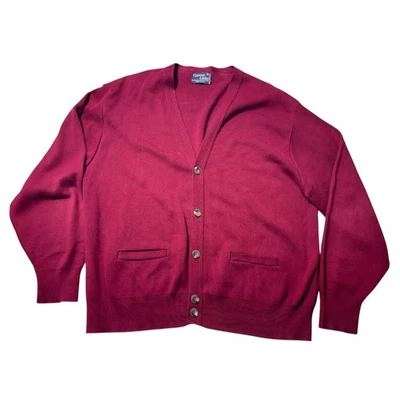 Suéter de Golf Vintage Cypress Links Para Hombres XL Rojo Cárdigan Botones Acrílico Hecho en EE. UU. Foto 1 de 3