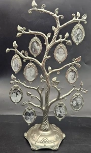 Things Remembered Family Tree Photo Picture Display 10 Oval Photos Silver Tone - Picture 1 of 12