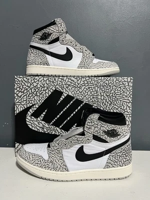 Size 12.5 - Air Jordan 1 Retro OG High White Cement (Brand New) Ships Now - Image 1 of 4