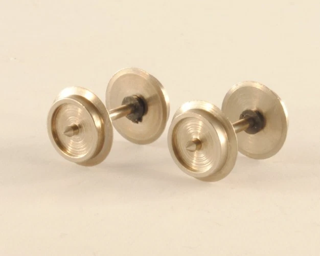 Metallachse Paar 11Mm CC Mit Isolierter Rad Ersatzteil Waggon H0 1:87 - Bild 1 von 4