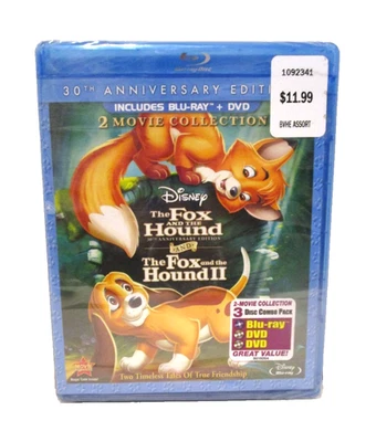 The Fox and the Hound 1 & 2   (3-Disc Blu-Ray/DVD, 2011)   Disney  NEW - Image 1 of 2