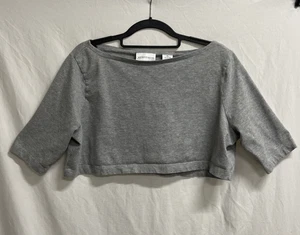 Top donna Atlantique grigio cotone manica corta crop taglia XL - Foto 1 di 10