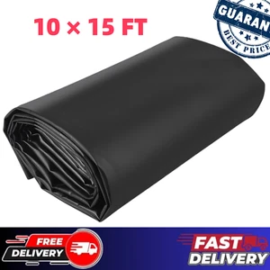 Pond Liner 10X15FT EPDM 45 Mil UV Resistant Precast Pond Liner Easy to Cut black - Picture 1 of 9