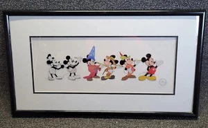 Walt Disney Studios 1993 LE Sericel “Mickey Through The Years” with COA - Picture 1 of 8