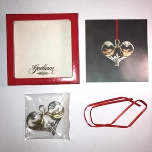 Gorham zwei Turteltauben Silber/Gold Ornament, Neu Vintage #YC1180 - Bild 1 von 6