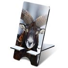 1X 3Mm Mdf Phone Stand Mouflon Ovis Orientalis Horned Goat 16860