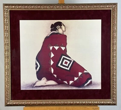 Póster R C Gorman "Río Grande" Original Vintage Enmarcado Profesionalmente Foto 1 de 4