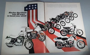 Original 1971 Harley-Davidson 2-Page Motorcycle Magazine Ad - Picture 1 of 1