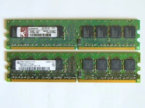 2 x 1GB, DDR-533, PC2-4200U-444-11/12-B1, Kingston & Infineon Memory - Picture 1 of 1