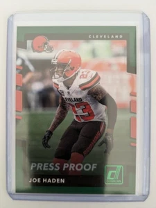 2017 Donruss Press Proof Green JOE HADEN #26 CLEVELAND BROWNS 🏈 - Picture 1 of 2