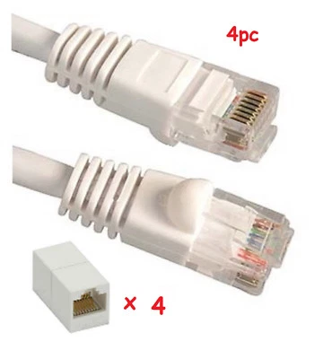  W4x 100ft Cat5E Power Video Extension Cable for Zmodo Swann Qsee NVR Security  - Image 1 of 2