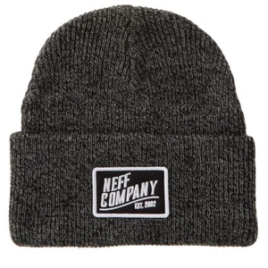 NEFF Station Patch Beanie Black / Grey Unisex Hat Winter Head Wear One Size  - Picture 1 of 1