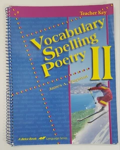 A Beka Vocabulary Spelling Poetry II Grade 8 Teacher Key Language Series 4th Ed. - Picture 1 of 7