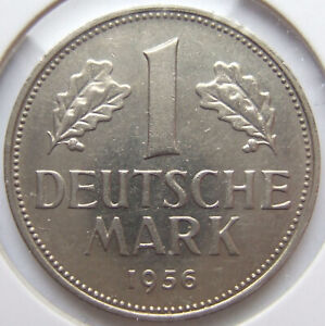 Münze BRD 1 Deutsche Mark 1956 J in Vorzüglich / Stempelglanz