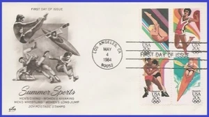 Juegos Olímpicos de Verano EE. UU. #2082-85 U/A ARTCRAFT FDC BL4 - Imagen 1 de 1