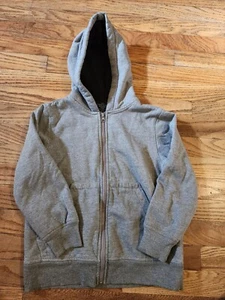 Faded Glory Sherpa Lined Grey Hoodie, Size M(8) - Picture 1 of 2