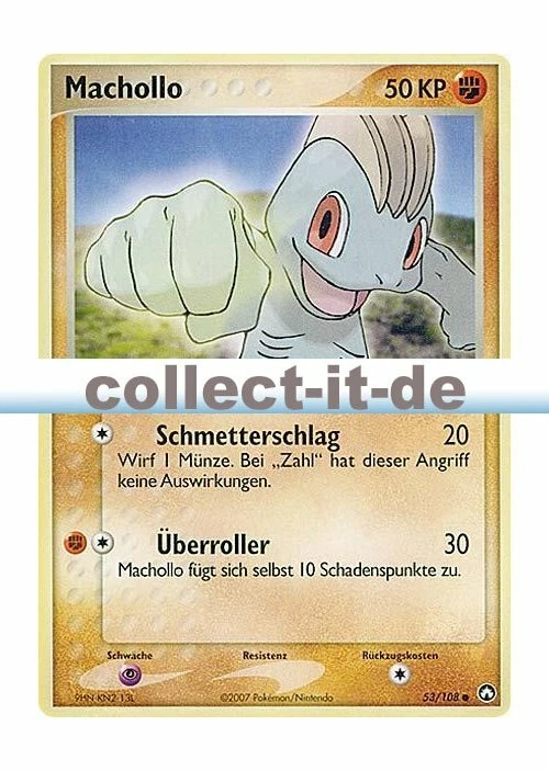 Pokemon EX Power Keepers 53/108 - Machollo Deutsch - Bild 1 von 1