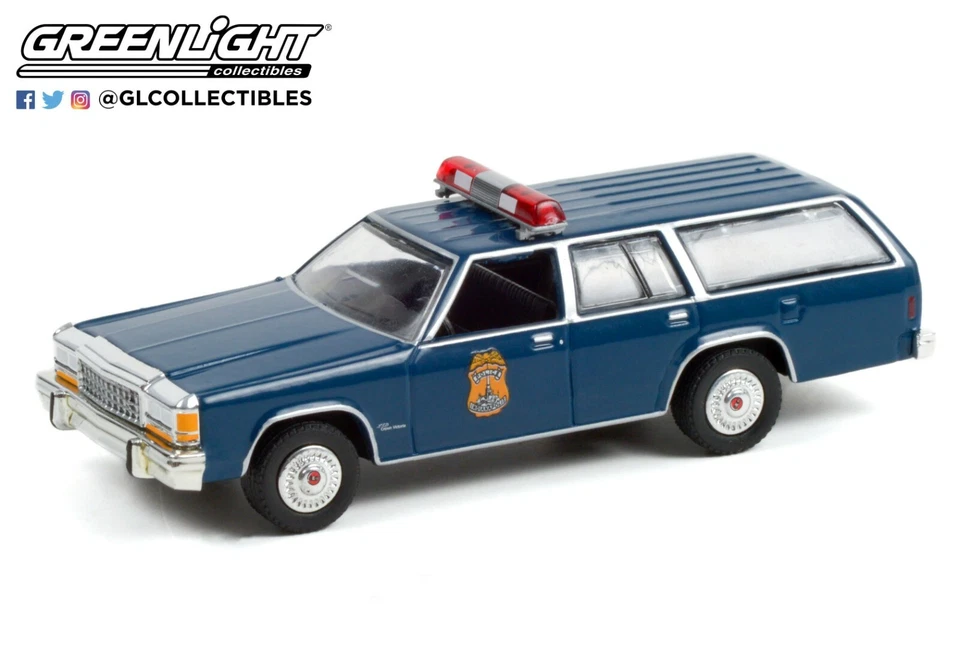 1:64 GreenLight *ESTATE WAGONS 7* Indianapolis Police 1984 Ford LTD Crown NIP - Image 1 of 1