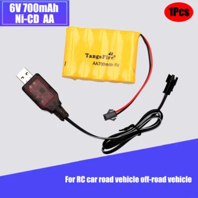 1er Pack 6V 700mAh Ni-Cd AA Akku SM-2P Stecker für RC Auto Straßenfahrzeug - Bild 1 von 4