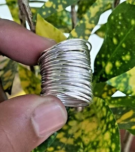 Anillo de plata esterlina 925 banda hecha a mano diseñador mujer banda ancha anillo para pulgar - Imagen 1 de 4