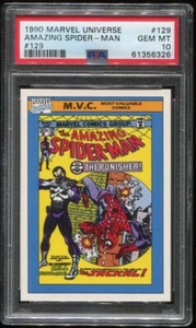 1990 Marvel Universe Amazing Spider-Man #129 PSA 10 Gem Mint ASM Punisher Covers - Picture 1 of 2