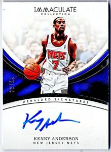 Kenny Anderson 2016-17 Immaculate Heralded Autograph #HS-KAN /99 Nets Auto