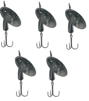 SET 5 CUCCHIAINI PANTHER MARTIN SERIE BLACK 6 GRAMMI PESCA TROTA ASPIO