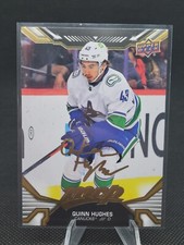 2022-23 Upper Deck MVP Quinn Hughes Vancouver Canucks Gold Script SP #208