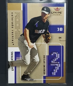 GARRETT ATKINS Rockies 2004 FLEER MLB Genuine Insider Rookie Insert Card # /799 - Picture 1 of 7