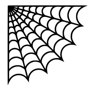 Corner Spider Web Vinyl Decal Halloween Horror Laptop Sticker Decoration - Picture 1 of 25