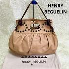 HENRY BEGUELIN Handtasche 2Way Leder Hell Brown