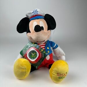 RARE Macys Holiday 2009 20" Sailor Mickey Mouse Stuffed Plush w/ Alarm Clock NEW