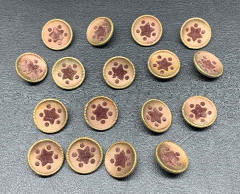 Antique velvet Star perfume button lot Cover