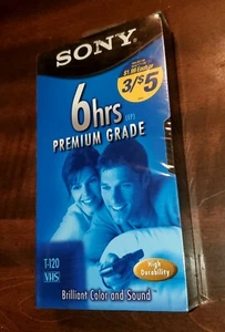 Sony T-120VRH Premium Grade VHS Video Tape New Sealed 2002  - Picture 1 of 3
