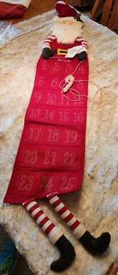 Pottery Barn Kids Skinny Santa Christmas Holiday Advent Calendar Brook  82 - Image 1 of 4