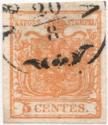 ANTICHI STATI ITALIANI - LOMBARDO VENETO (1850), #1e. - Immagine 1 di 2