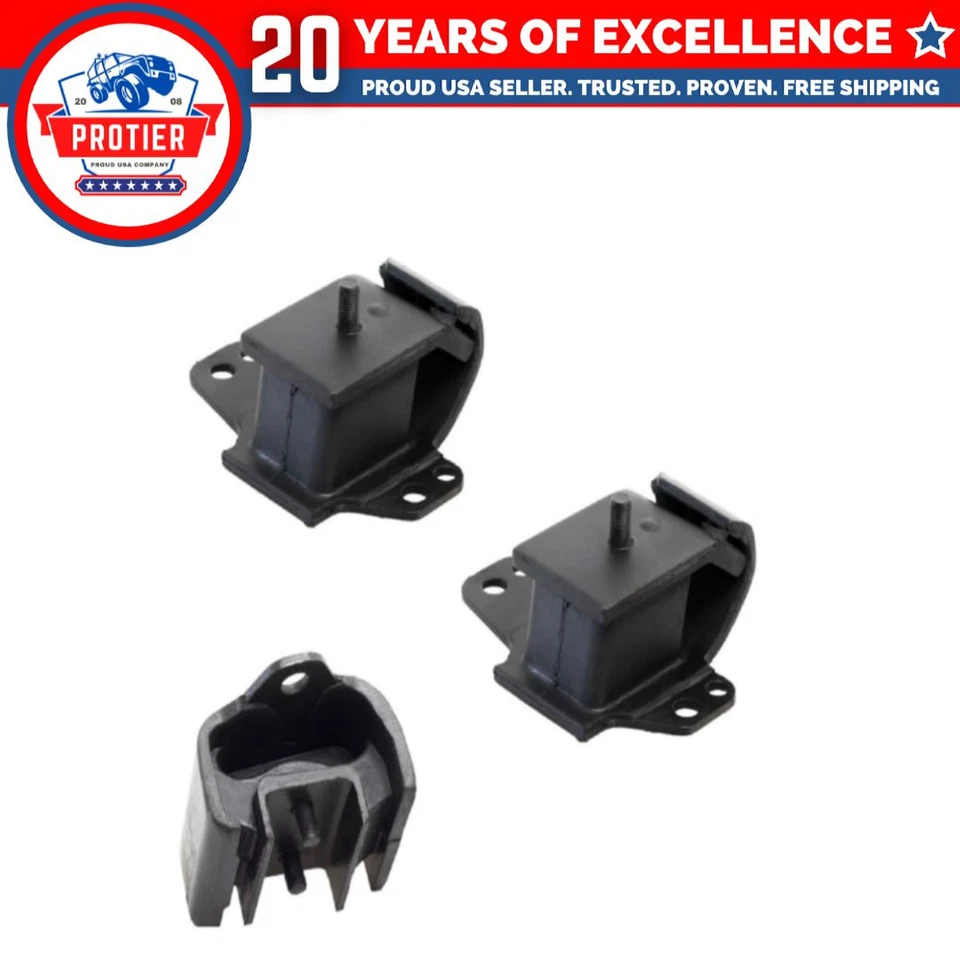 Подходит для пикапа Nissan 1995-1997 годов выпуска комплект креплений двигателя и трансмиссии 2,4 л 2WD 3 шт. - Изображение 1 из 3