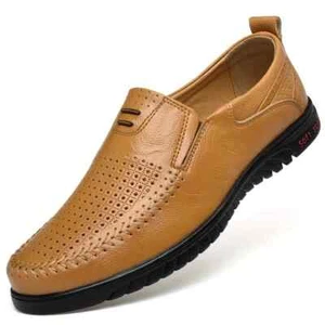 Breathable Mens Casual shoes Moccasin Loafers Comfortable Business Leather Shoes - Picture 1 of 24