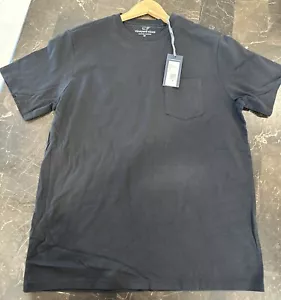T-shirt uomo Vineyard Vines bianca con tasca nera taglia media 6v0002-001 nuova con etichette - Foto 1 di 12