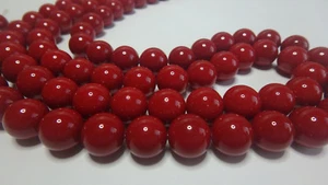 Muschelkernperlen Kugel Perlen rund rot versch. Größen, 4 - 10 mm, 5 - 10 Stk. - Bild 1 von 6