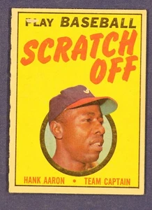 1970 1971 Topps Scratchoffs #1 Hank Aaron EX scratch-off - Picture 1 of 3