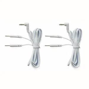 2x Schieber / Druckknopf Tens Leitungen mit Standard-Buchse Stecker Anschluss - Bild 1 von 8