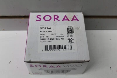 USED Soraa VIVID LED AR111 Lamp Light 3000K 12V G53 SR111-12-26D-930-03 01397 - Image 1 of 4
