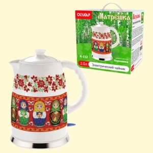 Keramik Wasserkocher  Kabellos 2 L Matröschka  Retro Elektrisch - Bild 1 von 1