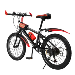 20" Kids Bike Bicycle MTB Mountain Bike 7 Speed High Carbon Steel Bike City Bike - Picture 1 of 32