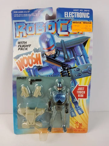 Vintage Electronic RoboCop w/ Flight Pack 39010 Toy Island 1993 4.5" Figure NEW Cover