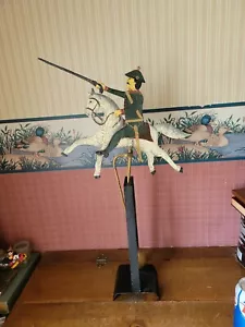 Ballo sin marca soldado a caballo equilibrio metal arte popular arte popular se tambaleador - Imagen 1 de 14