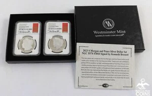 2023-S Morgan & Peace Silver Dollar Coins NGC PF70 Ultra Cam First Day of Issue - Picture 1 of 7