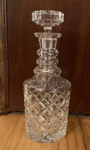 Heavy Lead Crystal Decanter Liquor Bottle, 11” Tall 4 lb 6 oz Impressive! - Picture 1 of 12